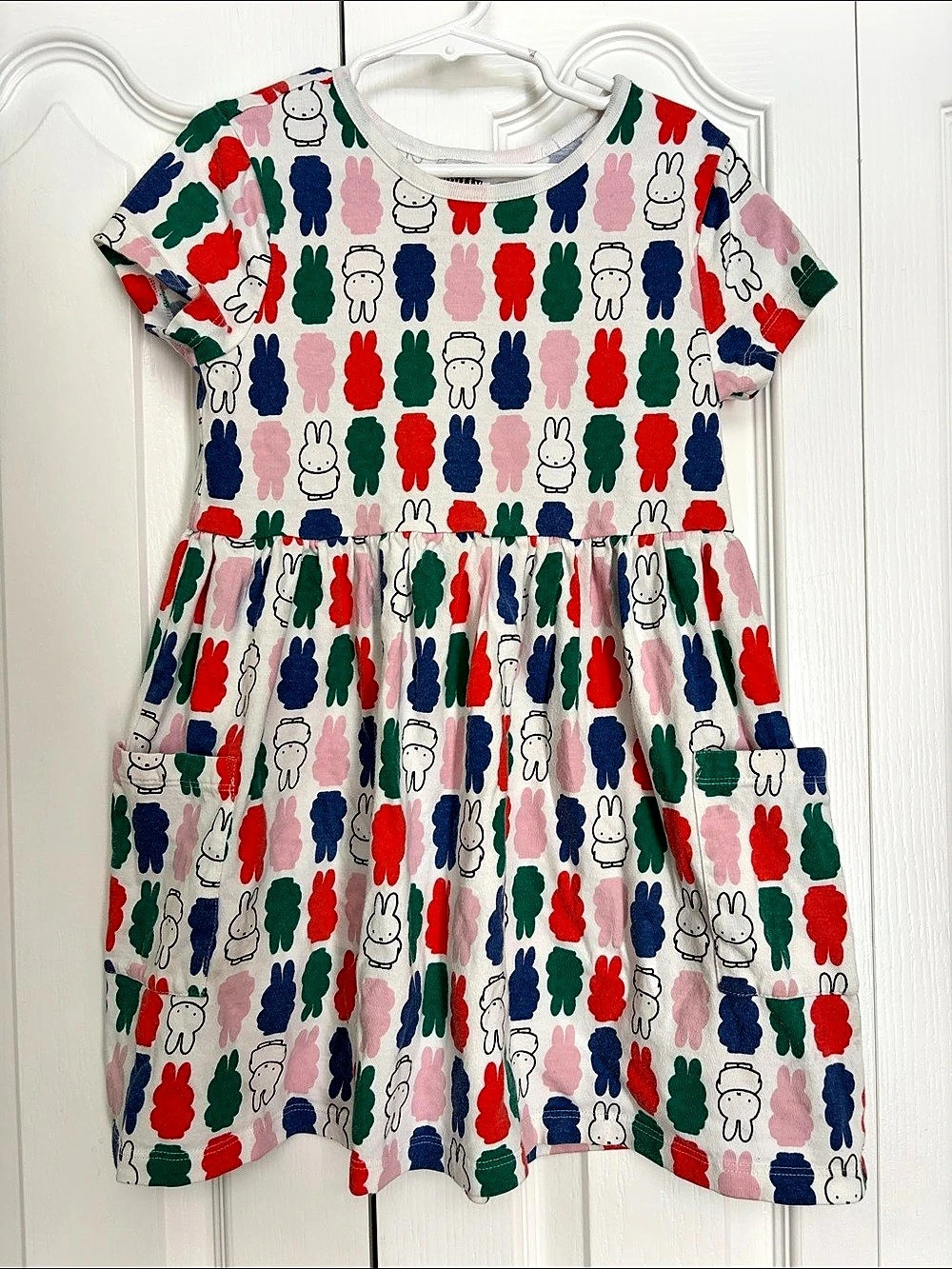 Hanna Andersson Miffy Bunny Cotton Print Playground Dress 6-7